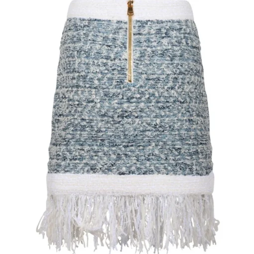 Balmain - Skirt - Blue White - Exclusive Luxury Collection - Avvenice