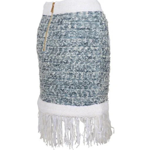 Balmain - Skirt - Blue White - Exclusive Luxury Collection - Avvenice