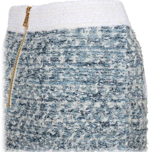 Balmain - Skirt - Blue White - Exclusive Luxury Collection - Avvenice