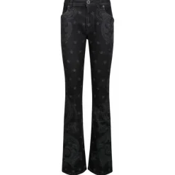 Balmain - Star and Paisley Print Denim Jeans - Black - Exclusive Luxury Collection - Avvenice