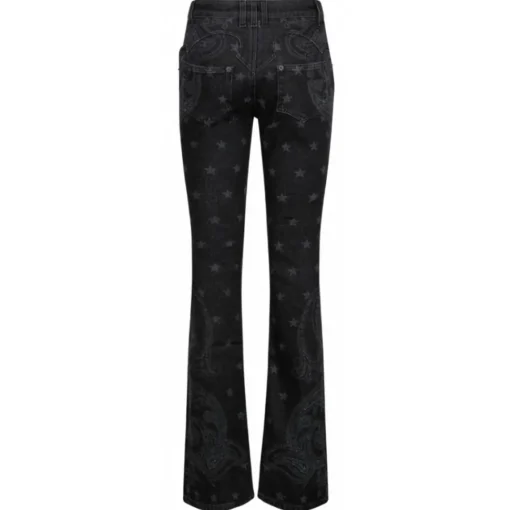 Balmain - Star and Paisley Print Denim Jeans - Black - Exclusive Luxury Collection - Avvenice
