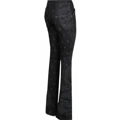 Balmain - Star and Paisley Print Denim Jeans - Black - Exclusive Luxury Collection - Avvenice