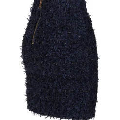 Balmain - Tweed Mini Skirt - Dark Blue - Exclusive Luxury Collection - Avvenice