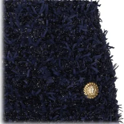 Balmain - Tweed Mini Skirt - Dark Blue - Exclusive Luxury Collection - Avvenice