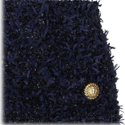 Balmain - Tweed Mini Skirt - Dark Blue - Exclusive Luxury Collection - Avvenice