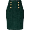 Balmain - Tweed Pencil Skirt - Dark Green - Exclusive Luxury Collection - Avvenice