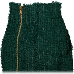 Balmain - Tweed Pencil Skirt - Dark Green - Exclusive Luxury Collection - Avvenice
