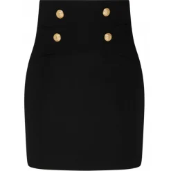 Balmain - Virgin Wool Mini Skirt - Black - Exclusive Luxury Collection - Avvenice^ Skirts