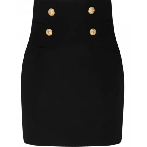 Balmain - Virgin Wool Mini Skirt - Black - Exclusive Luxury Collection - Avvenice^ Skirts