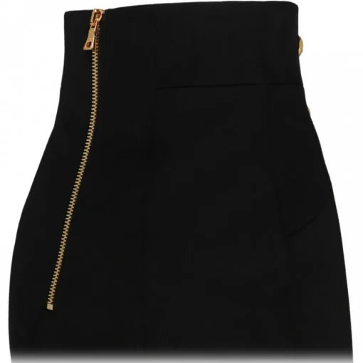 Balmain - Virgin Wool Mini Skirt - Black - Exclusive Luxury Collection - Avvenice^ Skirts