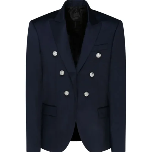 Balmain - Wool Blazer Jacket - Navy Blue - Exclusive Luxury Collection - Avvenice