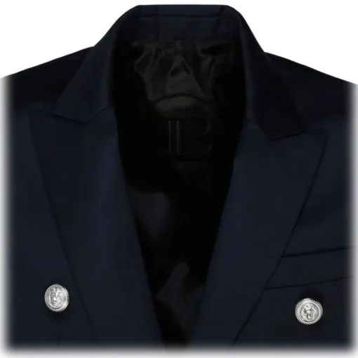 Balmain - Wool Blazer Jacket - Navy Blue - Exclusive Luxury Collection - Avvenice