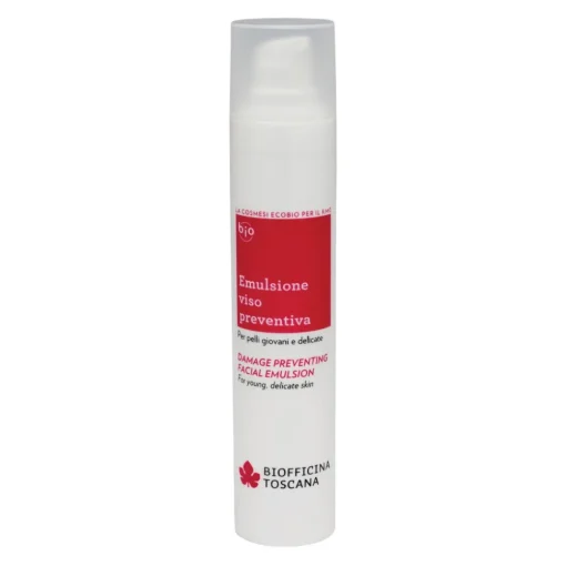 Biofficina Toscana - Damage Preventing Facial Emulsion - Facial Line - Organic Vegan Cosmetics - Avvenice
