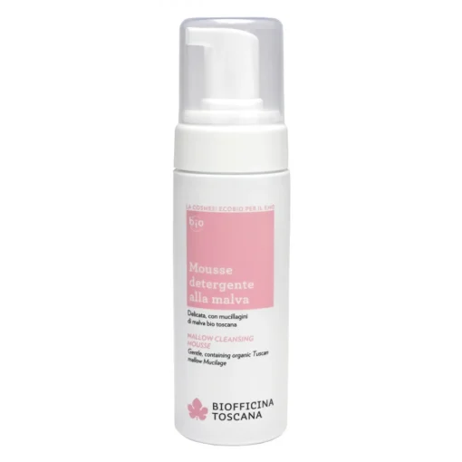 Biofficina Toscana - Mallow Cleansing Mousse - Facial Line - Organic Vegan Cosmetics - Avvenice