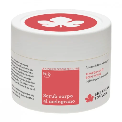 Biofficina Toscana - Pomegranate Body Scrub - Body Line - Organic Vegan Cosmetics - Avvenice^ Natural Cosmetics