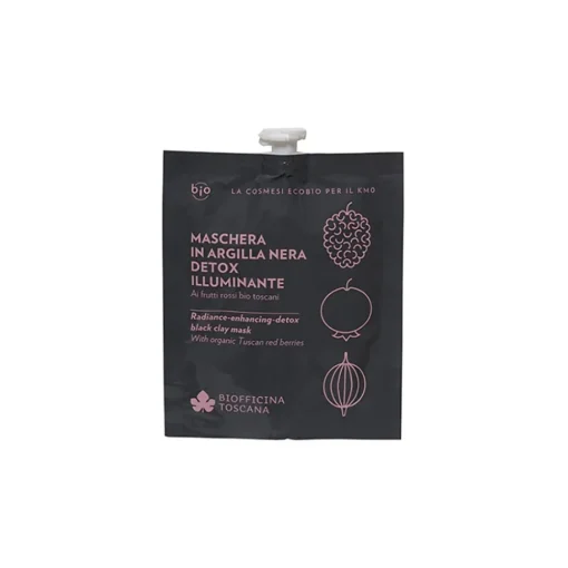 Biofficina Toscana - Radiance-Enhancing-Detox Black Clay Mask - Facial Line - Organic Vegan Cosmetics - Avvenice^ Natural Cosmetics