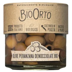 BioOrto - Organic Pitted Peranzana Olives - Organic Preserved Foods - 100 g - Avvenice^ Preserved Foods