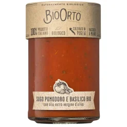 BioOrto - Organic Tomato and Basil Sauce - Organic Preserved Foods - 350 g - Avvenice^ Preserved Foods