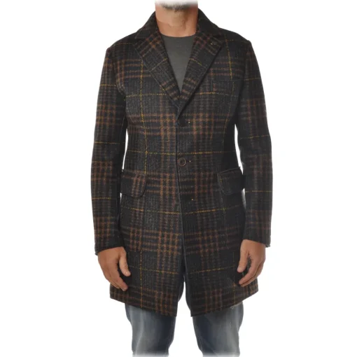 BoB Company - 3/4 Coat in Technical Fabric - Blue - Jacket - Made in Italy - Luxury Exclusive Collection - Avvenice