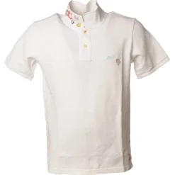 BoB Company - Polo Shirt with Short Sleeves and Print Detail - White - T-Shirt - Made in Italy - Luxury Exclusive Collection - Avvenice
