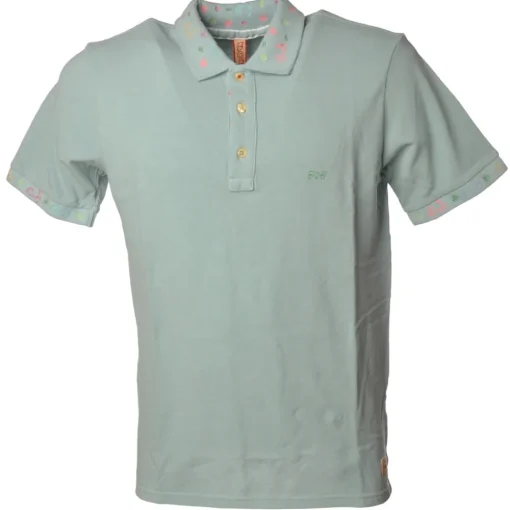 BoB Company - Polo Shirt with Short Sleeves and Embroidery Detail - Sage - T-Shirt - Made in Italy - Luxury Exclusive Collection - Avvenice^ T-shirt