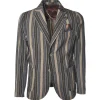 BoB Company - Single-Breasted Jacket in Pinstripe Pattern - Blue/Beige - Jacket - Made in Italy - Luxury Exclusive Collection - Avvenice^ Jackets