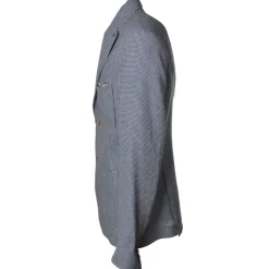 BoB Company - Single-Breasted Jacket in Checkered Pattern - Light-Blue - Jacket - Made in Italy - Luxury Exclusive Collection - Avvenice