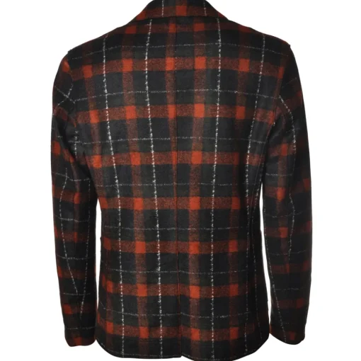 BoB Company - Single-Breasted Jacket in Technical Fabric - Blue/Red - Jacket - Made in Italy - Luxury Exclusive Collection - Avvenice^ Jackets