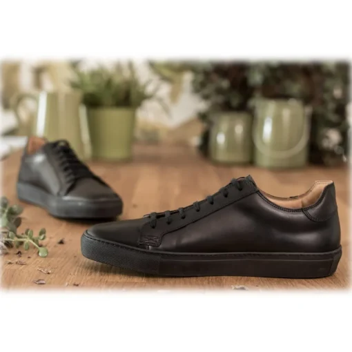Bottega Senatore - Carulo - Sneakers - Black - Italian Handmade Man Shoes - High Quality Leather Shoes - Avvenice^ Shoes