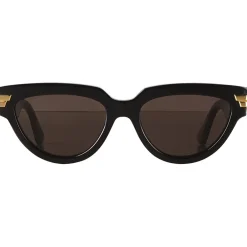 Bottega Veneta - Acetate Cat-Eye Sunglasses - Black - Sunglasses - Eyewear - Avvenice