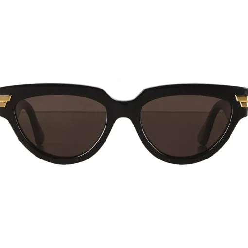 Bottega Veneta - Acetate Cat-Eye Sunglasses - Black - Sunglasses - Eyewear - Avvenice