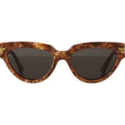 Bottega Veneta - Acetate Cat-Eye Sunglasses - Radica Grey - Sunglasses - Eyewear - Avvenice^ Sunglasses & Eyewear