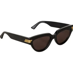 Bottega Veneta - Acetate Cat-Eye Sunglasses - Black - Sunglasses - Eyewear - Avvenice