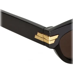 Bottega Veneta - Acetate Cat-Eye Sunglasses - Black - Sunglasses - Eyewear - Avvenice