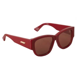 Bottega Veneta - Acetate D Design Sunglasses - Bordeaux Red - Sunglasses - Eyewear - Avvenice