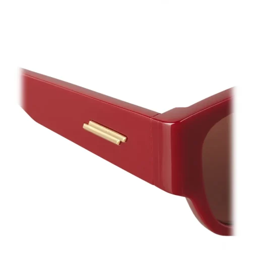 Bottega Veneta - Acetate D Design Sunglasses - Bordeaux Red - Sunglasses - Eyewear - Avvenice