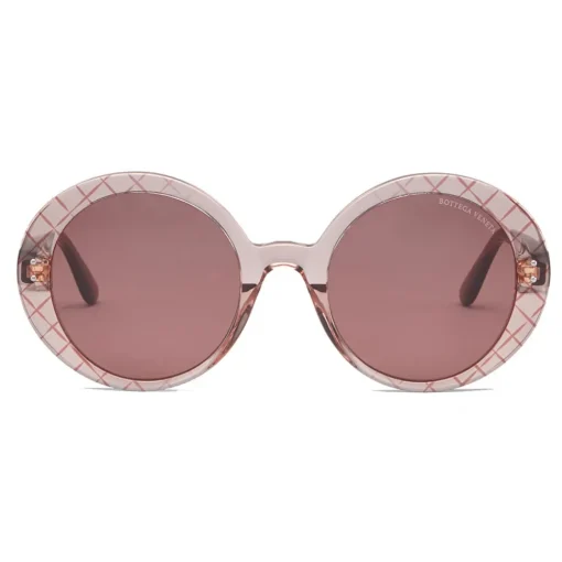 Bottega Veneta - Acetate Round Oversize Sunglasses - Pink - Sunglasses - Eyewear - Avvenice^ Sunglasses & Eyewear