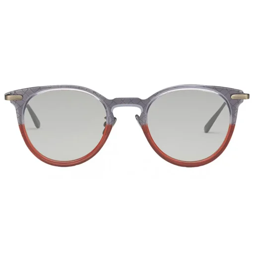 Bottega Veneta - Acetate Round Sunglasses - Grey Transparent - Sunglasses - Eyewear - Avvenice^ Sunglasses & Eyewear