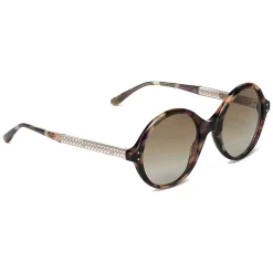 Bottega Veneta - Acetate Round Sunglasses - Multicolor - Sunglasses - Eyewear - Avvenice