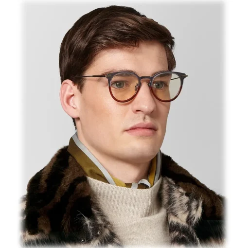 Bottega Veneta - Acetate Round Sunglasses - Grey Transparent - Sunglasses - Eyewear - Avvenice^ Sunglasses & Eyewear