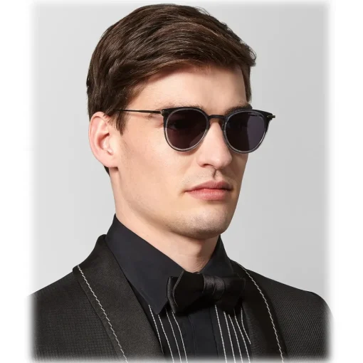 Bottega Veneta - Acetate Round Sunglasses - Grey Black - Sunglasses - Eyewear - Avvenice^ Sunglasses & Eyewear