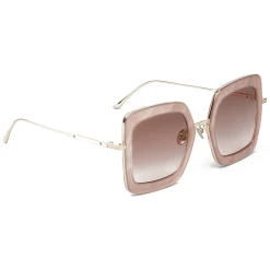 Bottega Veneta - Acetate Square Oversize Sunglasses - Brown Gold - Sunglasses - Eyewear - Avvenice