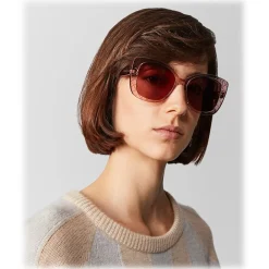 Bottega Veneta - Acetate Square Oversize Sunglasses - Pink - Sunglasses - Eyewear - Avvenice