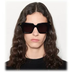Bottega Veneta - Acetate Square Oversize Sunglasses - Black Grey - Sunglasses - Eyewear - Avvenice^ Sunglasses & Eyewear