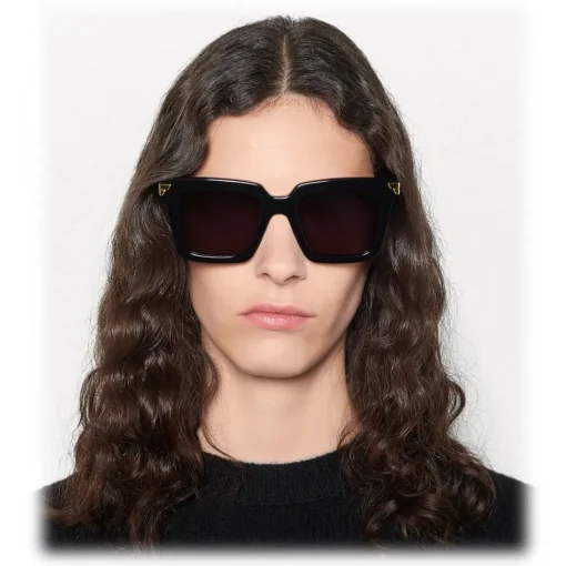 Bottega Veneta - Acetate Square Oversize Sunglasses - Black Grey - Sunglasses - Eyewear - Avvenice^ Sunglasses & Eyewear