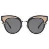 Bottega Veneta - Acetate Transparent Shiny Black Cat Eye Sunglasses - Sunglasses - Eyewear - Avvenice