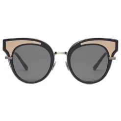 Bottega Veneta - Acetate Transparent Shiny Black Cat Eye Sunglasses - Sunglasses - Eyewear - Avvenice