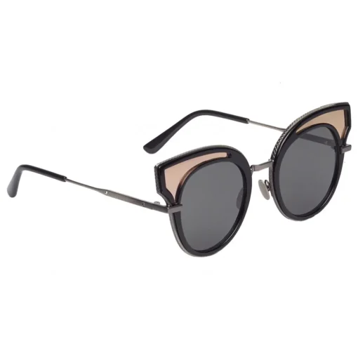 Bottega Veneta - Acetate Transparent Shiny Black Cat Eye Sunglasses - Sunglasses - Eyewear - Avvenice