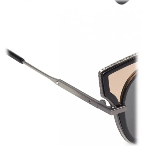 Bottega Veneta - Acetate Transparent Shiny Black Cat Eye Sunglasses - Sunglasses - Eyewear - Avvenice