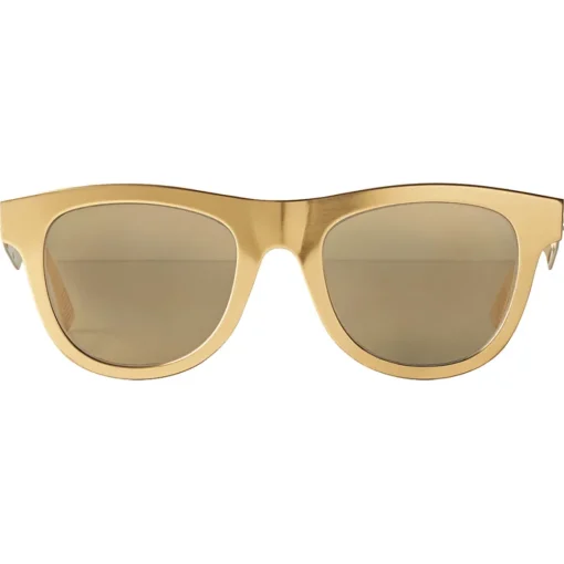 Bottega Veneta - Aluminium Classic D-Frame Sunglasses - Gold Brown - Sunglasses - Eyewear - Avvenice